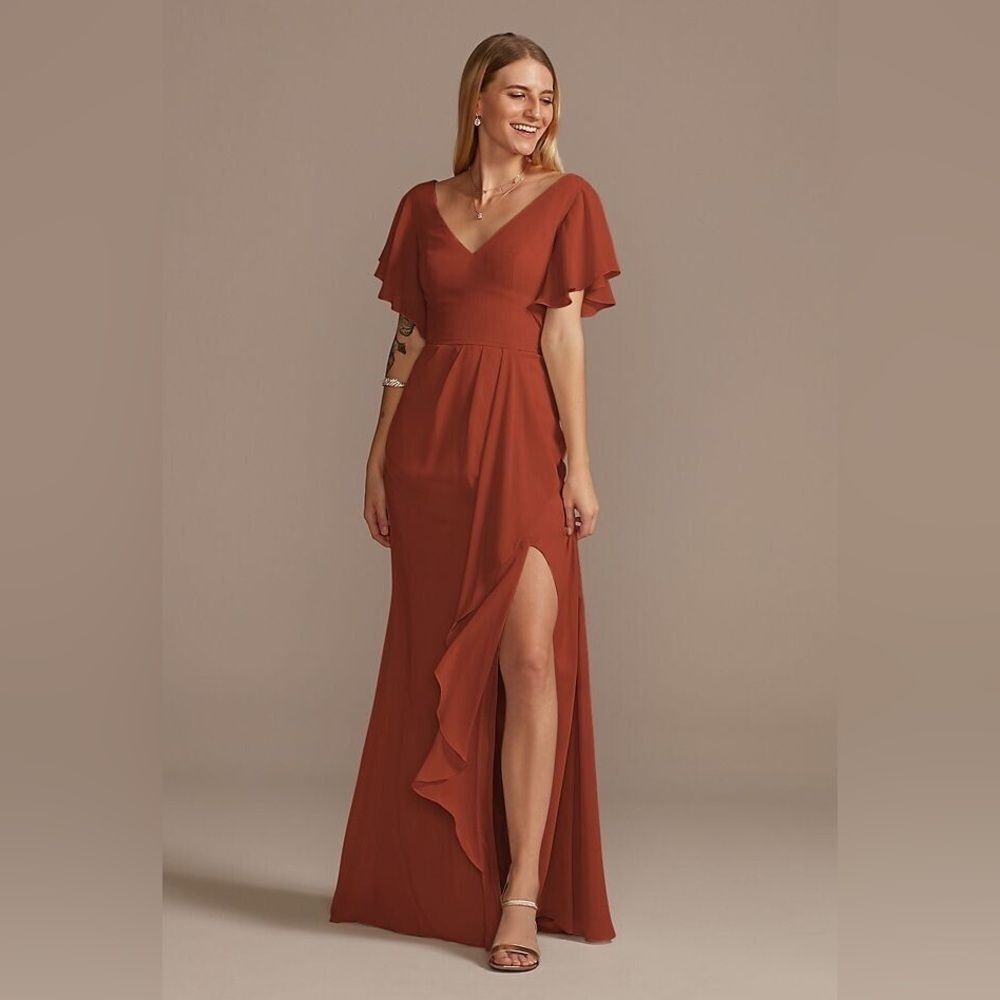 Celebrate Db Studio Hi Low Flutter Sleeve In Cinn… - image 1